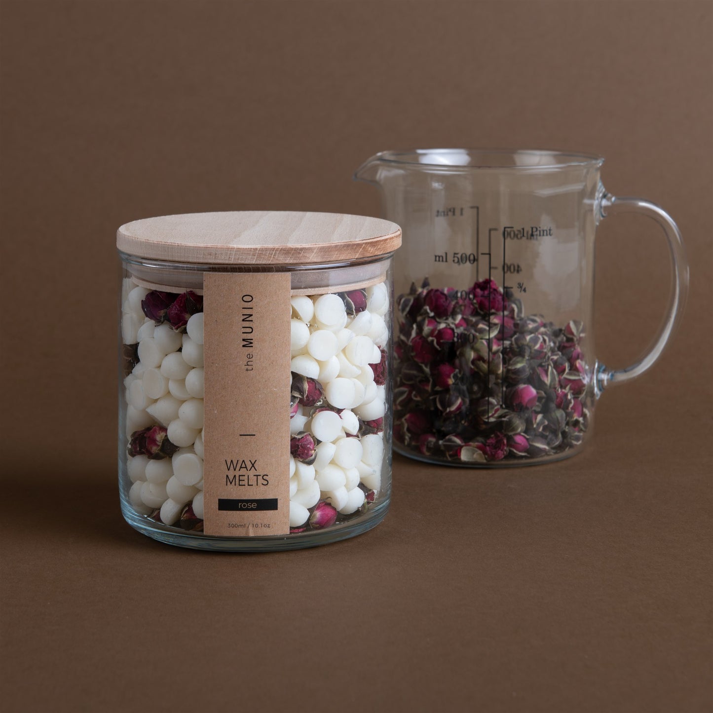 Rose Washscmelze im Glas