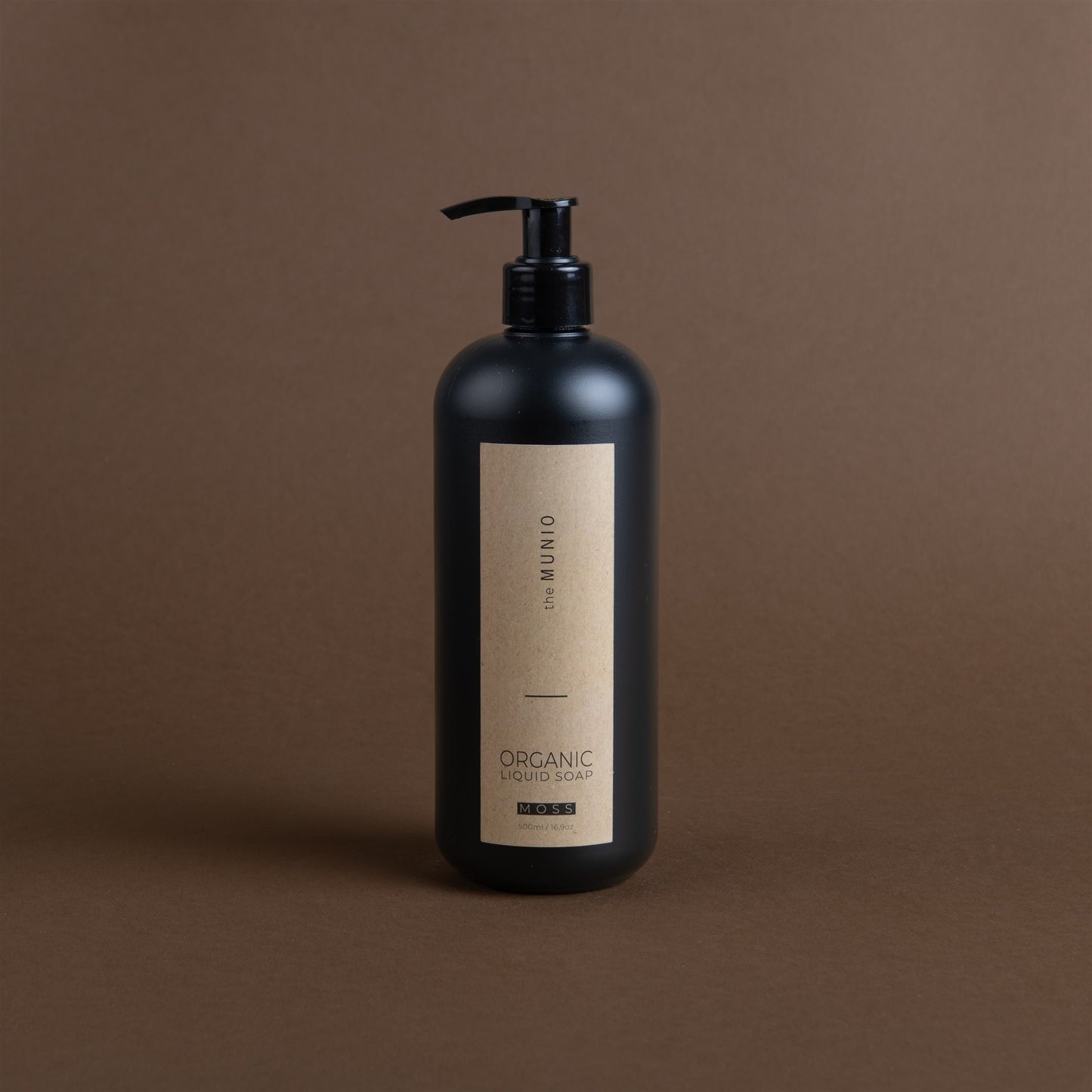 Moos Bio-Flüssigseife in 500ml schwarzer Flasche