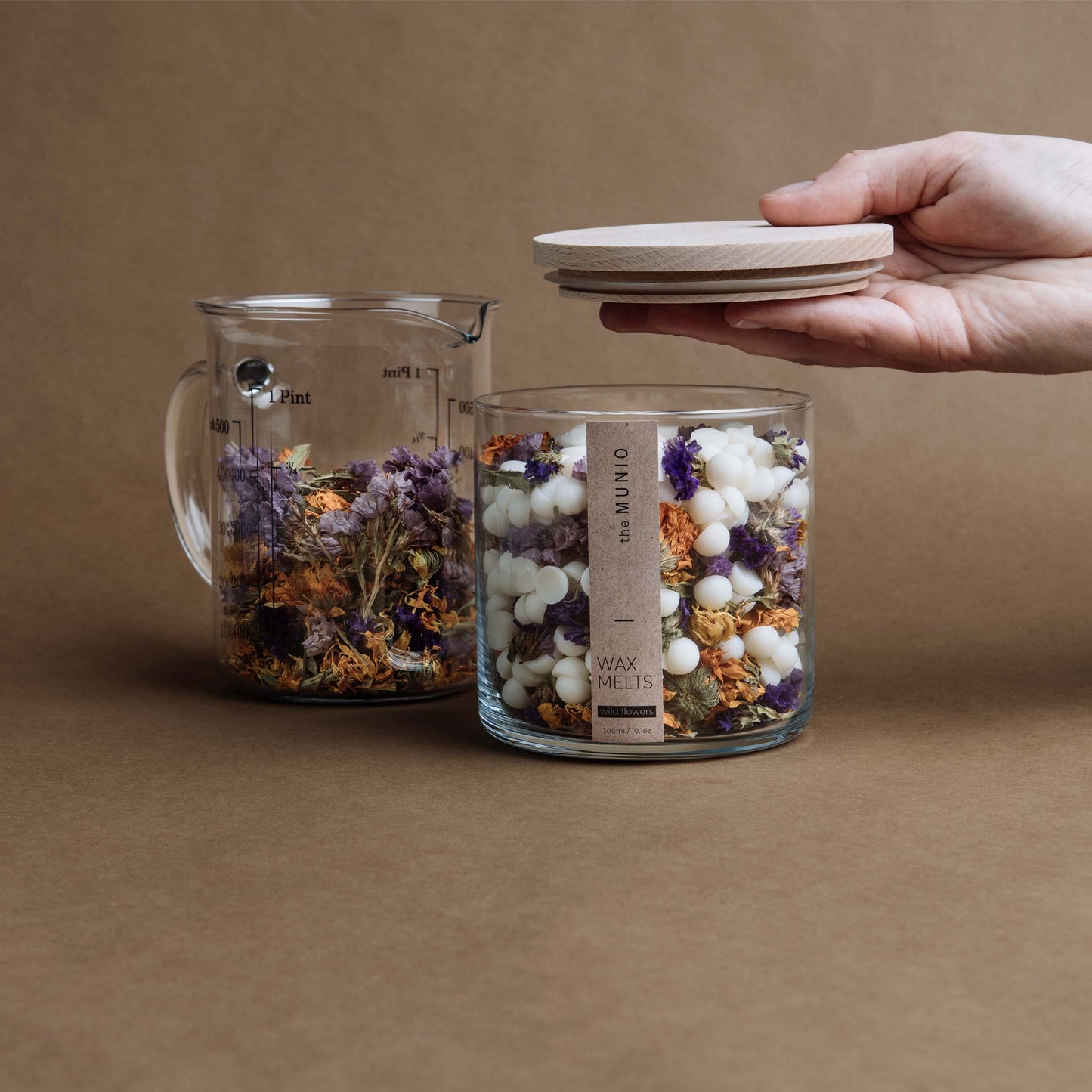 Wildblumen Washscmelze im Glas