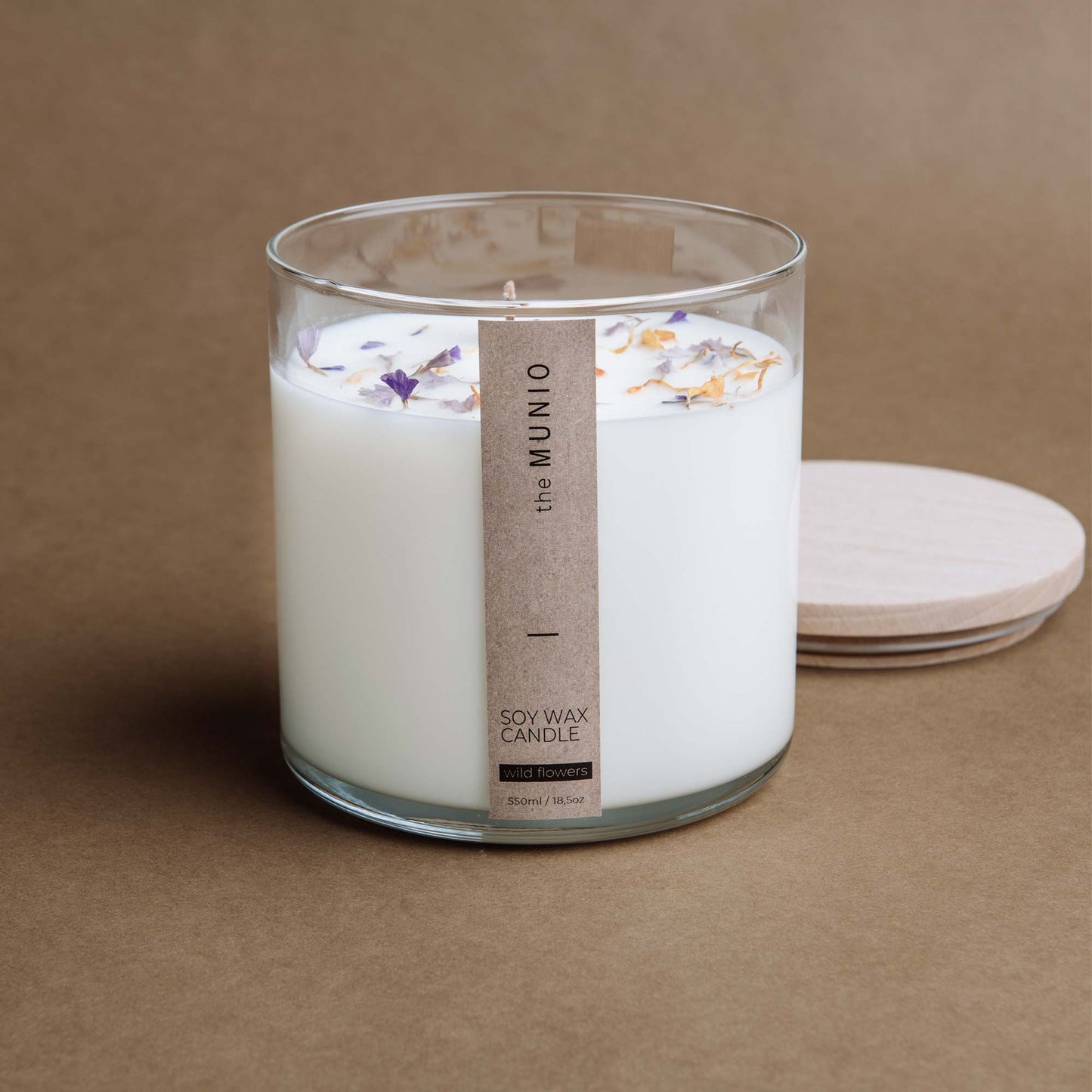 Wildblumen Kerze im Votivglas