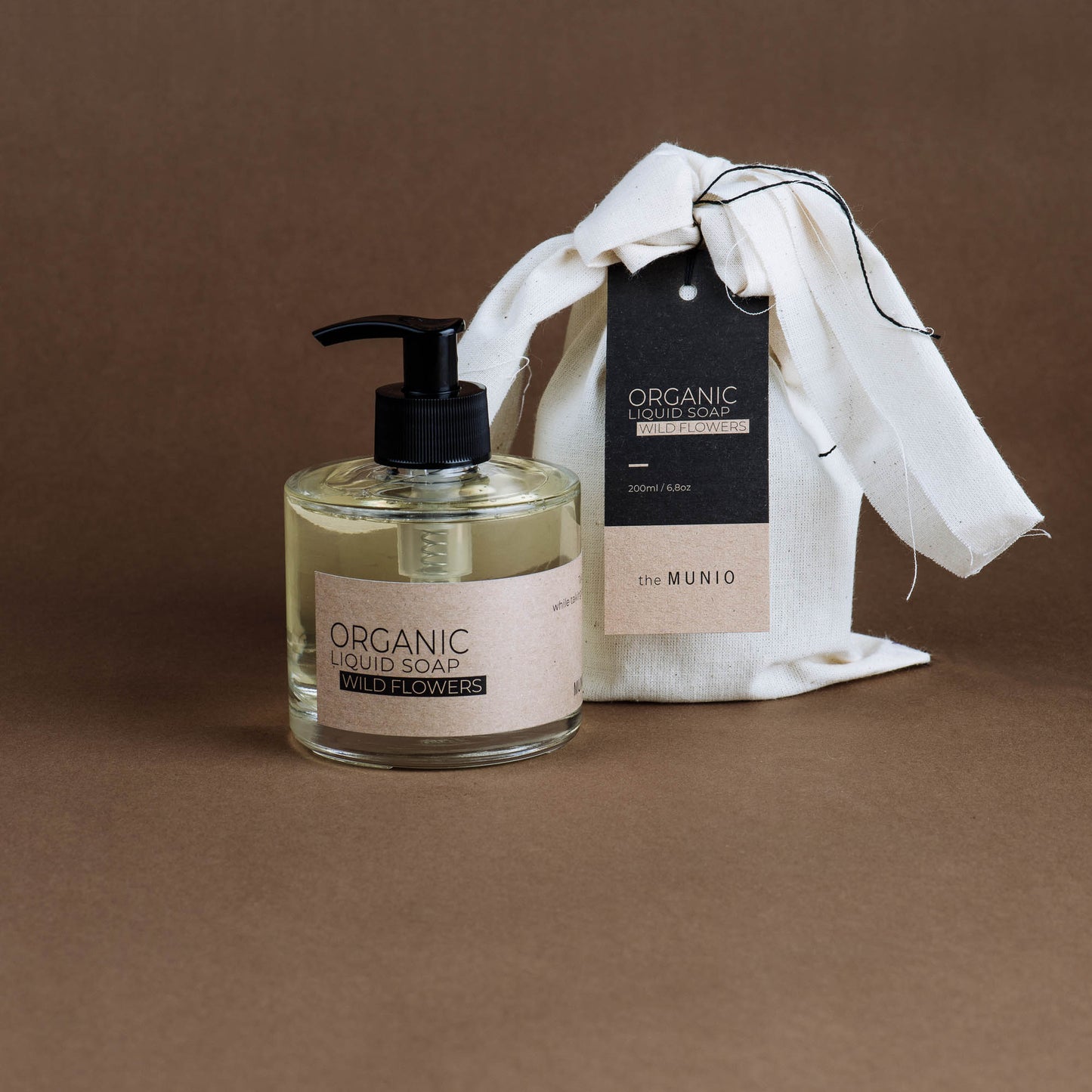 Wildblumen Bio Flüssigseife in Glasflasche