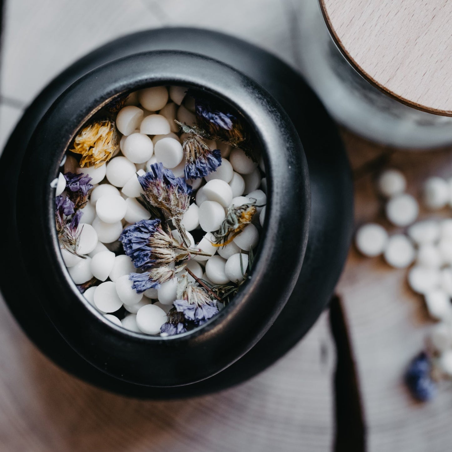 Wildblumen Washscmelze im Glas