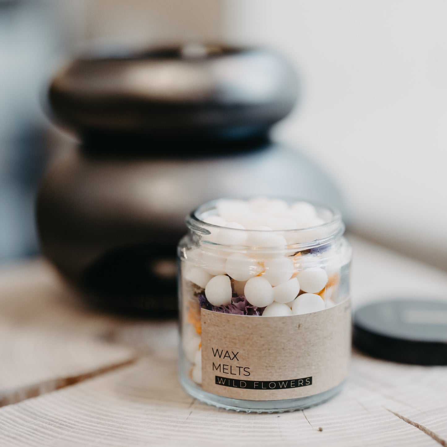 Wildblumen kleine Washscmelze im Glas