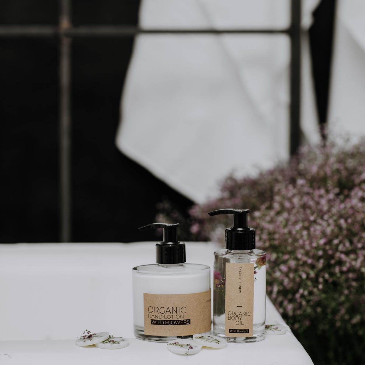 Wildblumen Bio Handlotion in Glasflasche