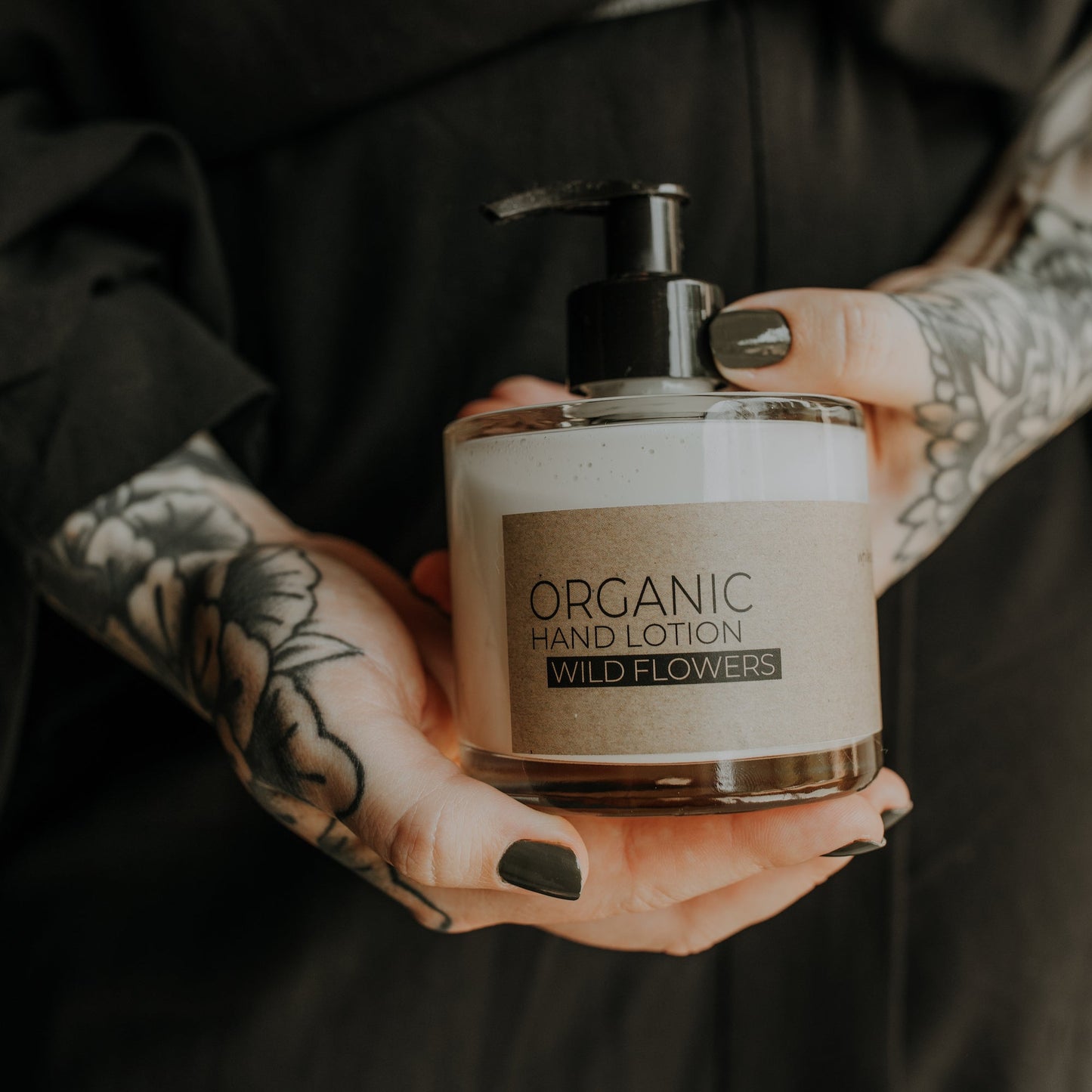 Wildblumen Bio Handlotion in Glasflasche