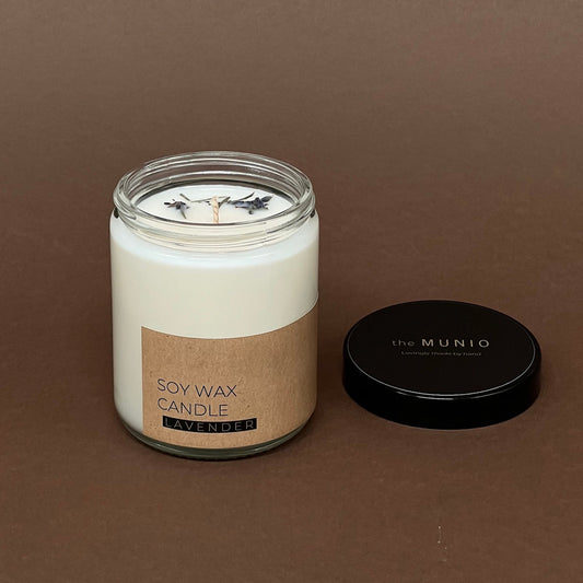 Lavendel Kerze im Votivglas