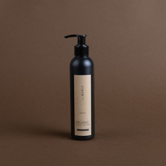 Lavendel Bio-Handlotion in 200ml schwarzer Flasche