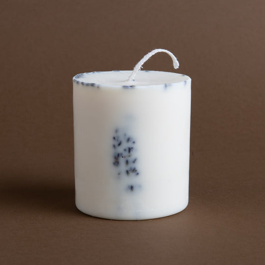 Lavendel Stumpenkerze
