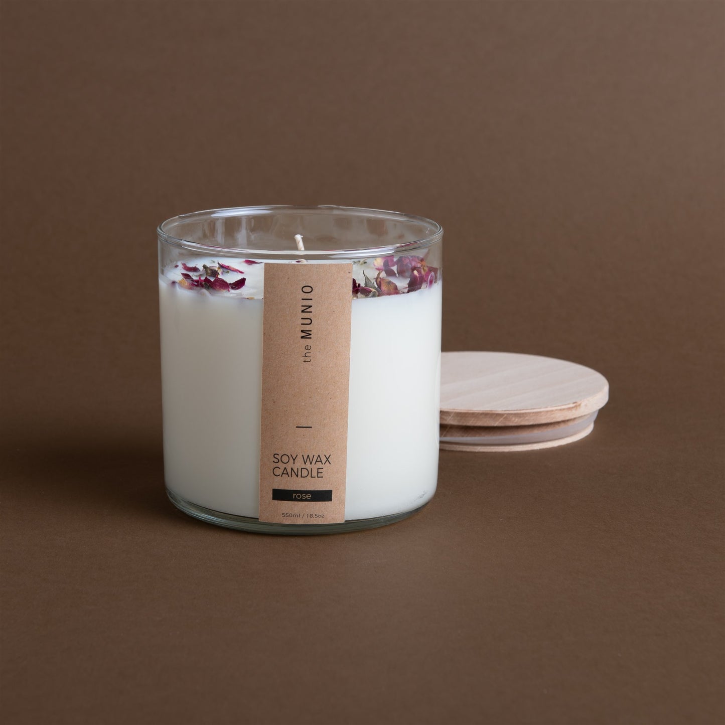 Rose Kerze im Votivglas