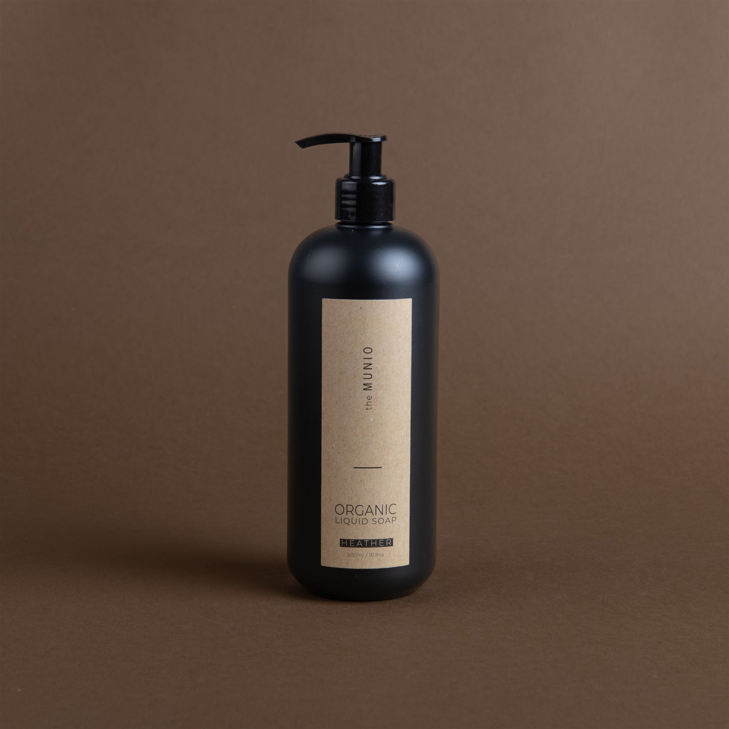 Heidekraut Bio-Flüssigseife in 500 ml schwarzer Flasche