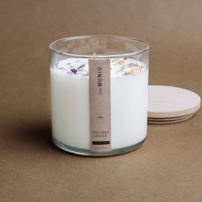 Wildblumen Kerze im Votivglas