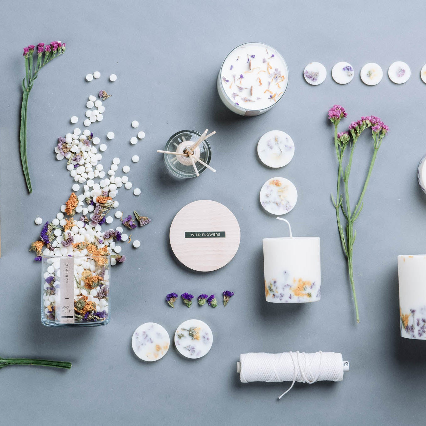 Wildblumen Duftwachs Scheiben