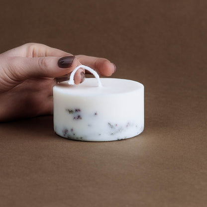Heidekraut kleine Stumpenkerze