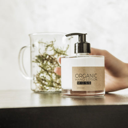 Moos Bio Handlotion in Glasflasche