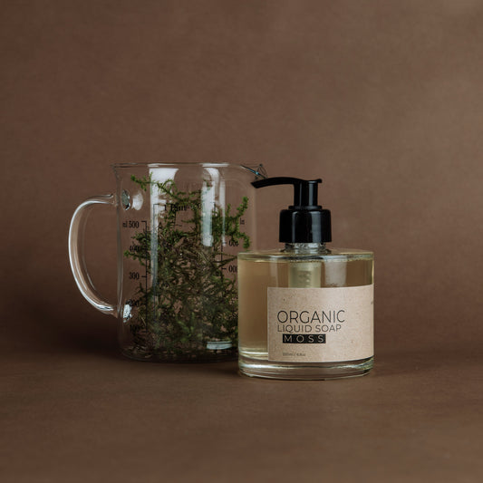 Moos Bio Flüssigseife in Glasflasche